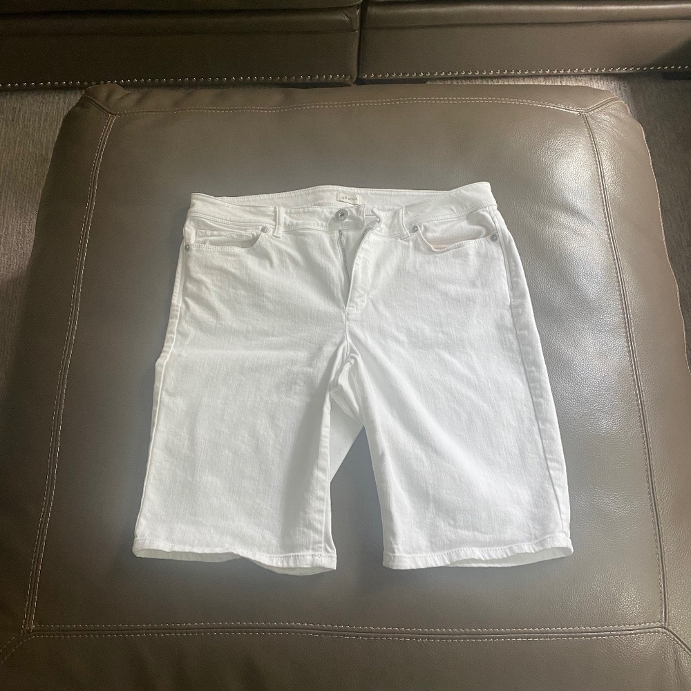 J.Jill white jean shorts